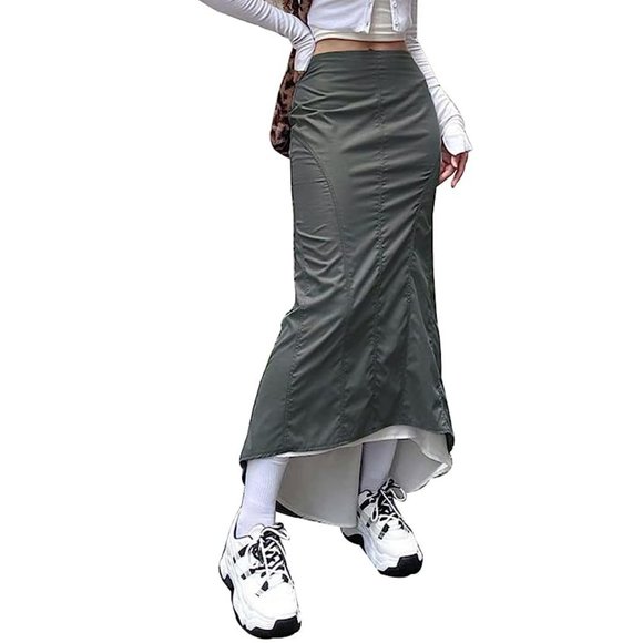 SHEIN  ICON High Low Hem Parachute Skirt L/M (pls read description) *NEW* - Picture 2 of 5